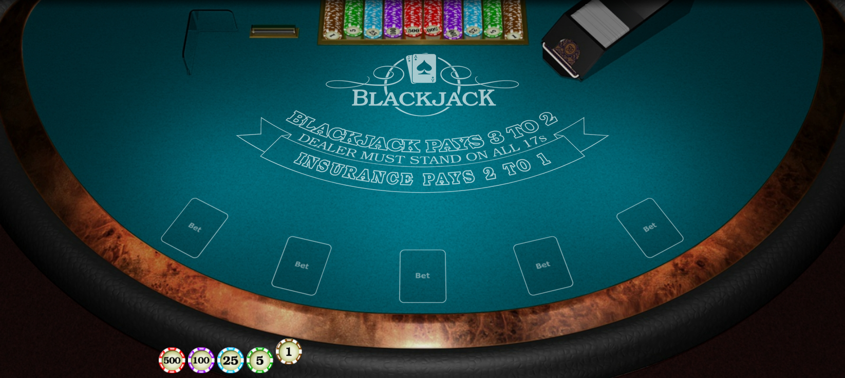 Blackjack table layout